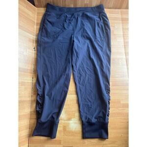 Chicos blue cropped joggers size med